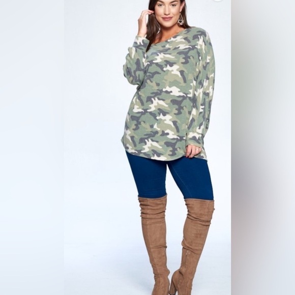 Ms Diva Plus Camouflage Sweater - Picture 3 of 5